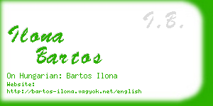 ilona bartos business card